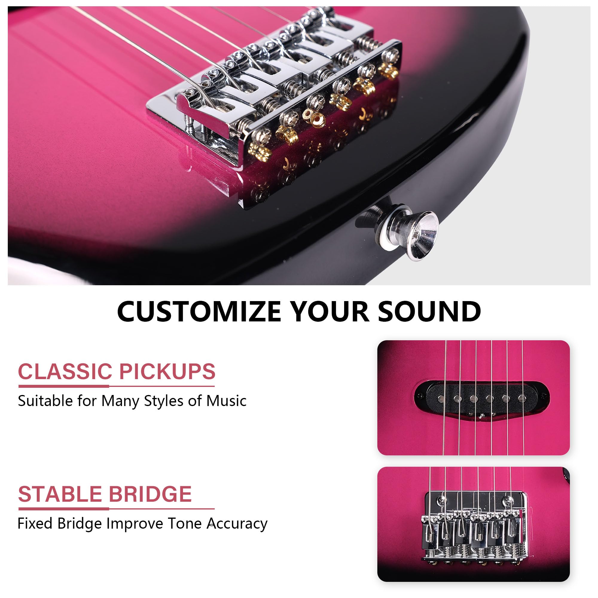 Amazon.com: WINZZ EGM100 30 Inches Real Kids Electric Guitar with